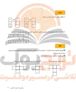 بخشی از جزوه ریاضی سوم ابتدایی