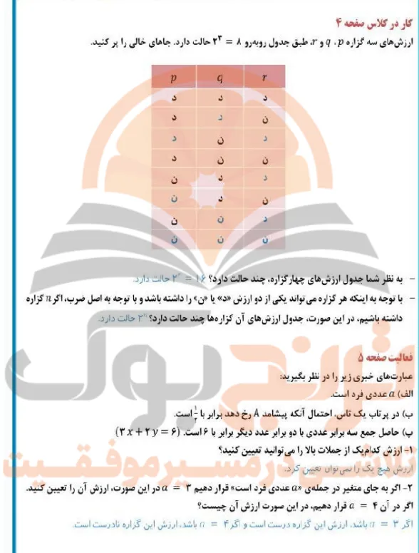 گام به گام ریاضی و آمار یازدهم انسانی