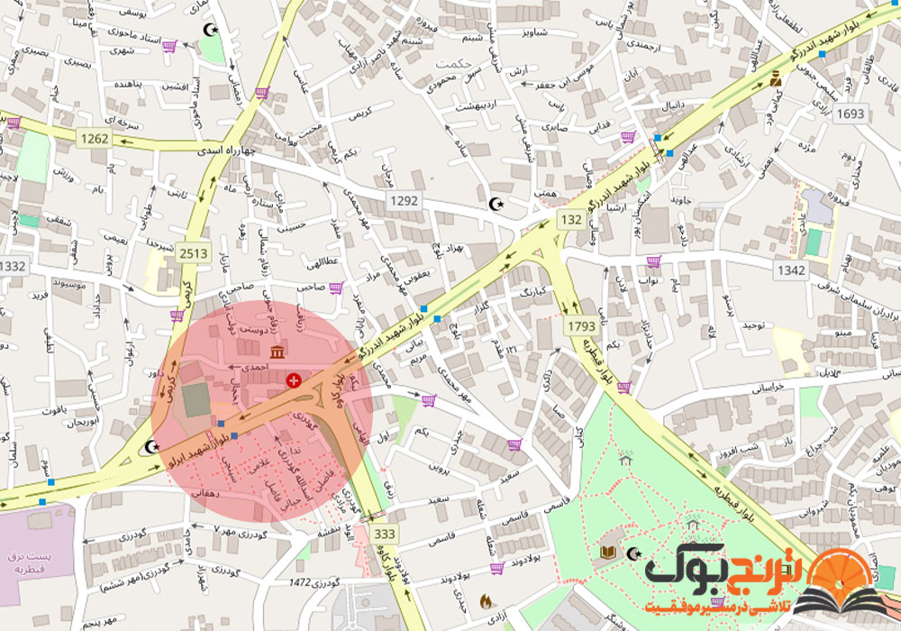 لوکیشن پانسیون مطالعاتی دخترانه شمال تهران