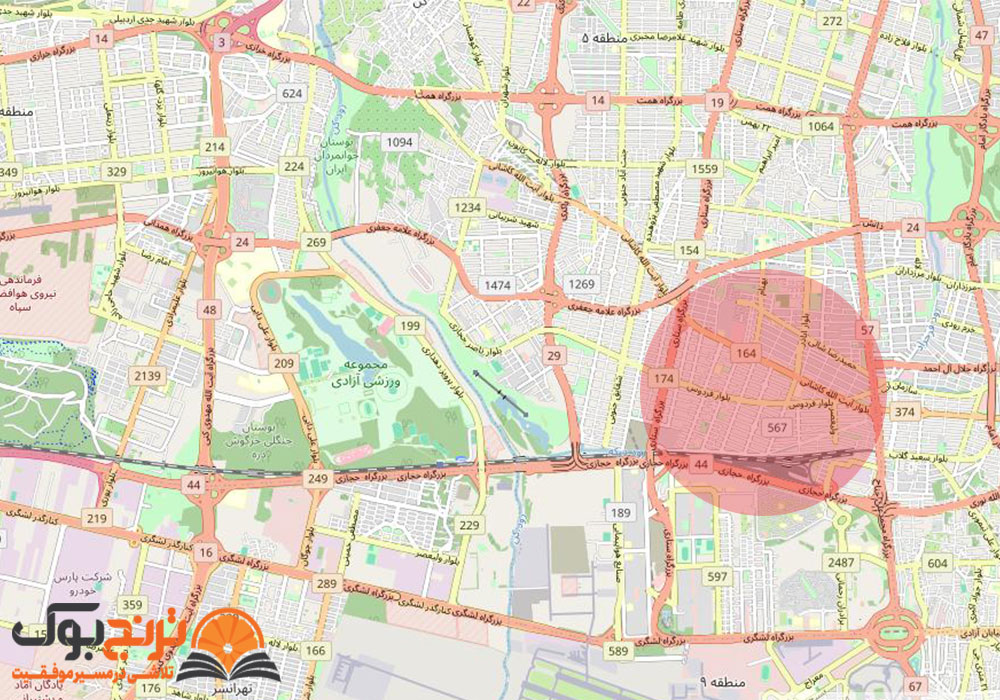 آدرس و نشانی پانسیون مطالعاتی دخترانه غرب تهران