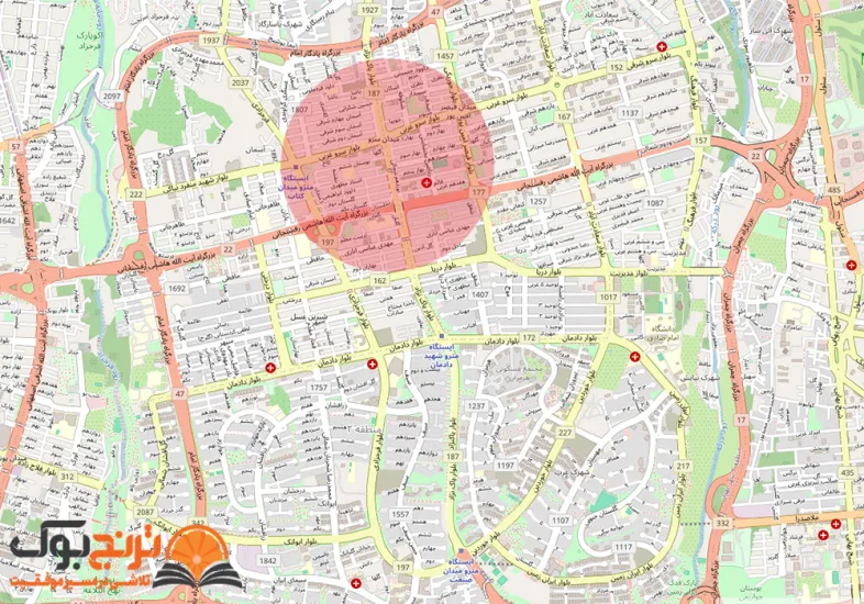 لوکیشن پانسیون مطالعاتی دخترانه سعادت آباد تهران