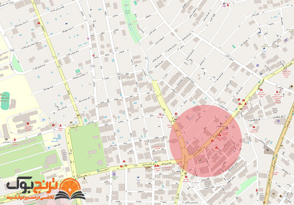 لوکیشن پانسیون مطالعاتی دخترانه شمال تهران